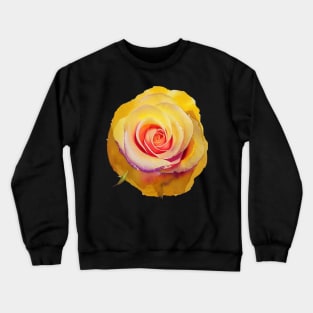 Yellow Colorful Rose Crewneck Sweatshirt